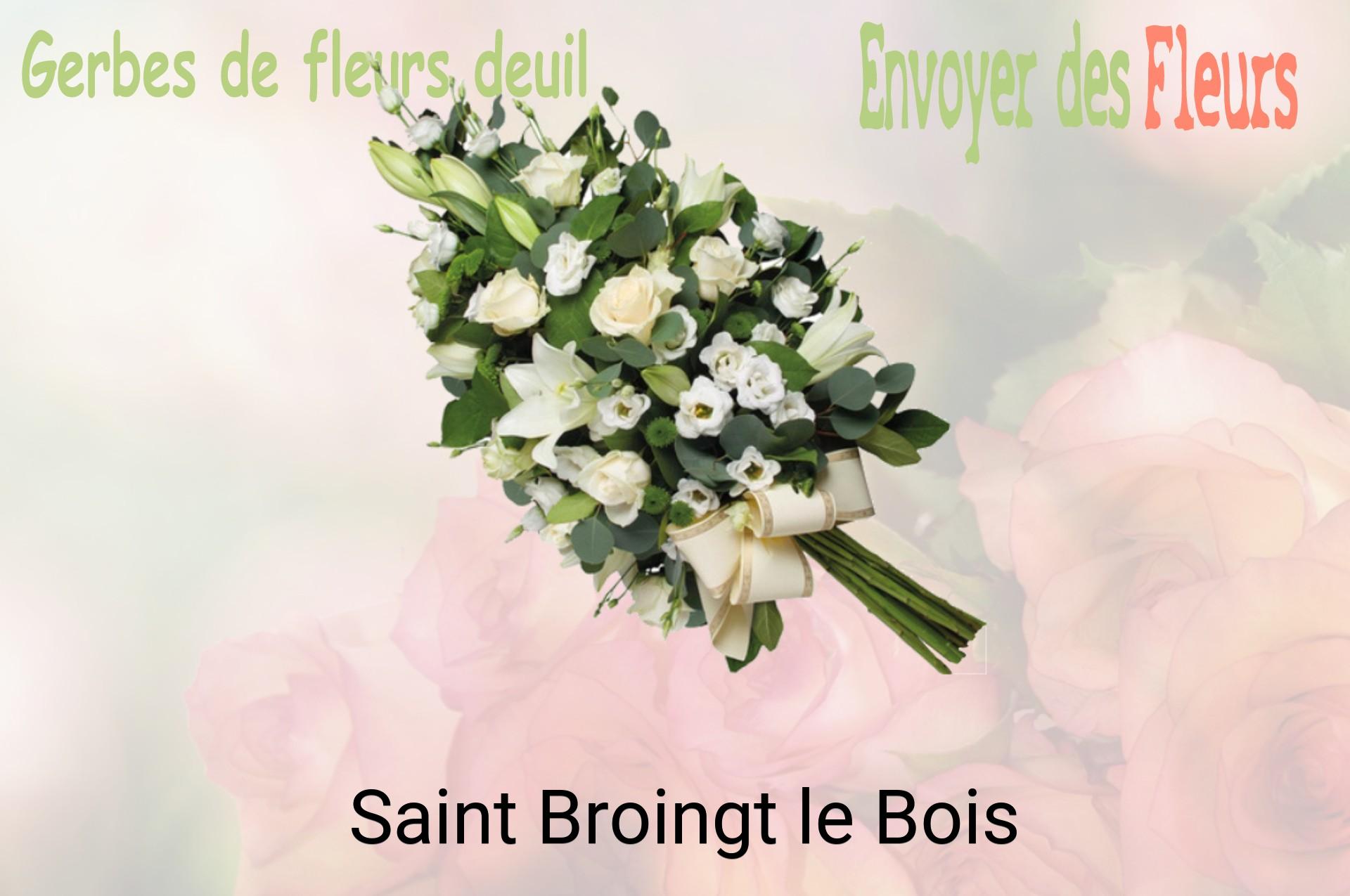 Gerbe de fleurs de deuil livrée à Saint-Broingt-le-Bois